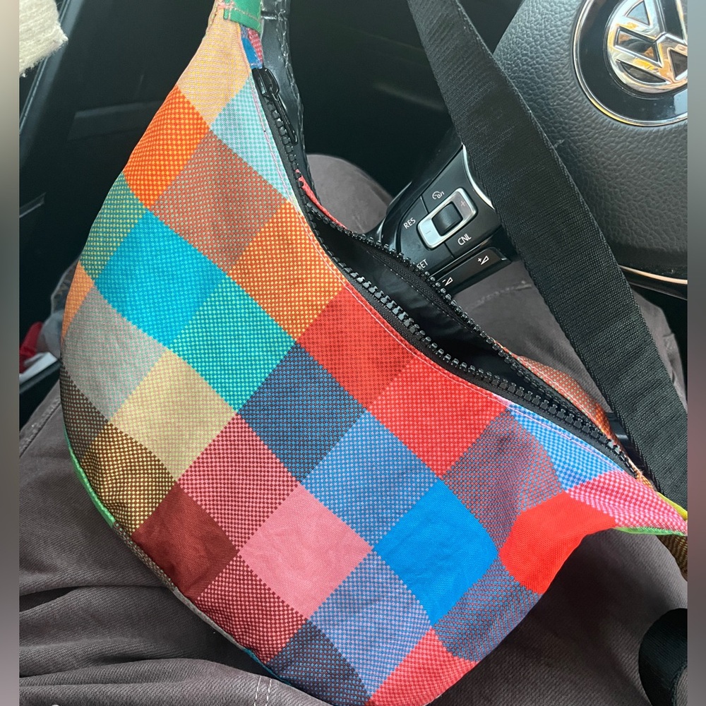 Baggu Madras Crescent bag
